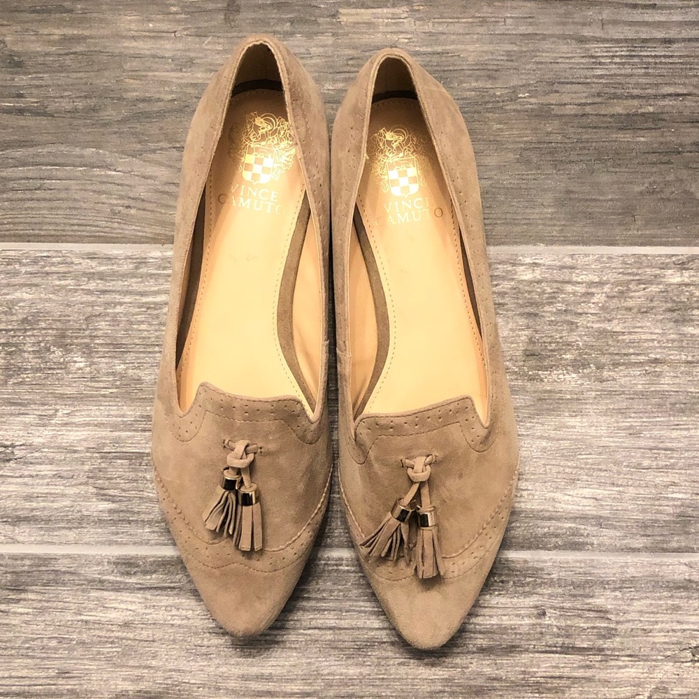 Vince Camuto: NEW! Suede Tassel Flats — Size 9